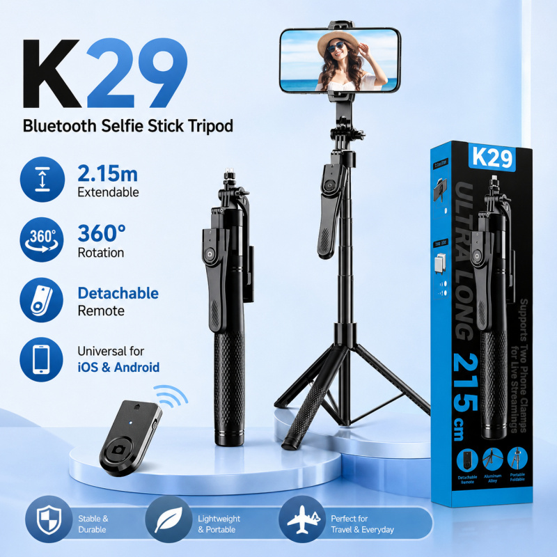Photography Basics - 2M Bluetooth Selfie Stick Tripod with