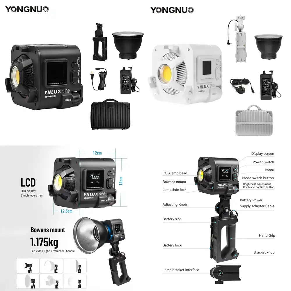 YONGNUO YNLUX100 100W 3200K-56 - Photography Videos Free 评论和价格