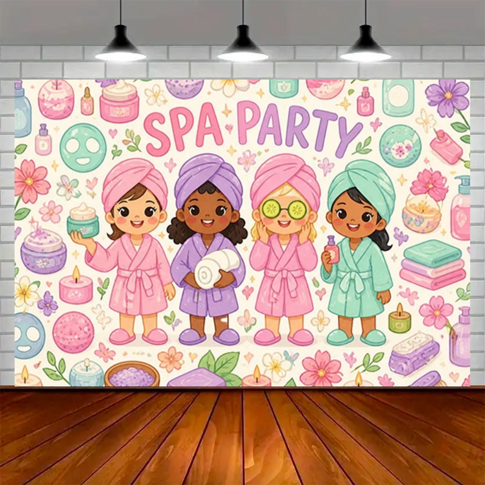 Spa Party Decoration Backdrop  - Photography Cheat Sheet 评论和价格