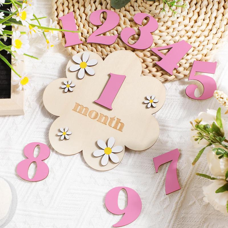 Wooden Baby Monthly Milestone  - Photography Cheat Sheet 评论和价格